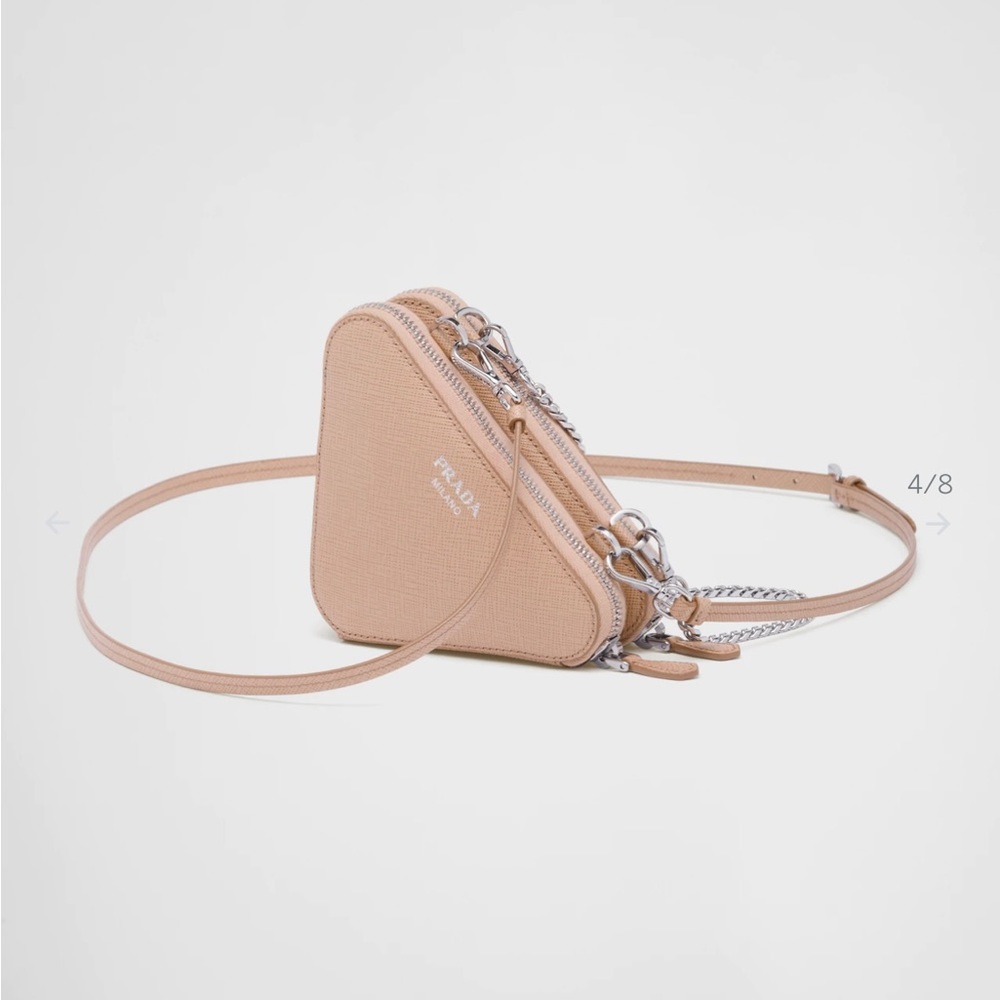 Saffiano leather pouch blush pink